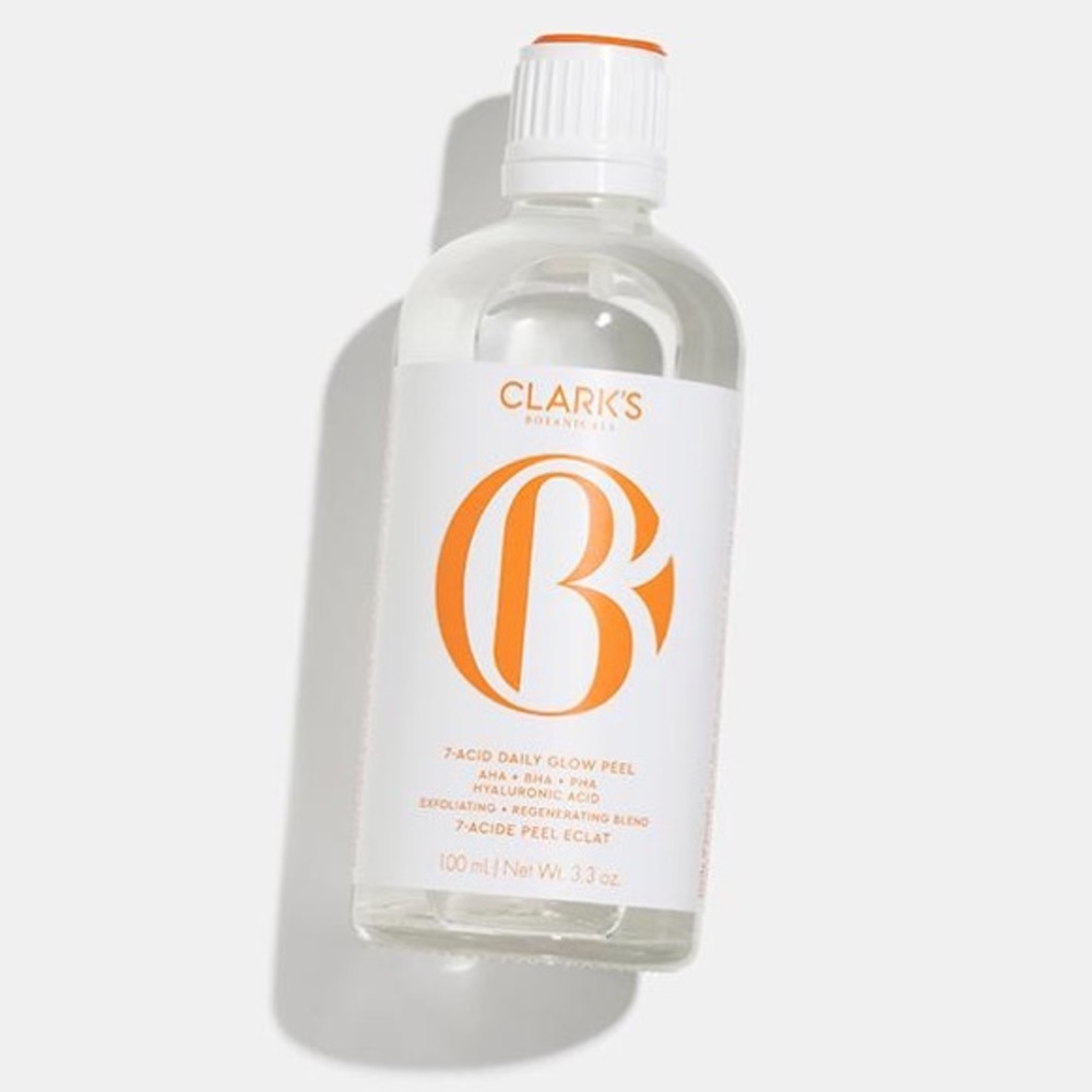 NIB Clark’s Botanicals 7-Acid Daily Glow Peel Exfoliator